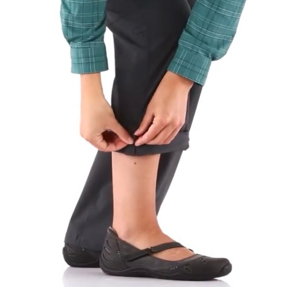 REI Sahara Roll Up Pants Asphalt Gray Adjustable Waist Capri Shorts Petite 16 - Picture 4 of 11